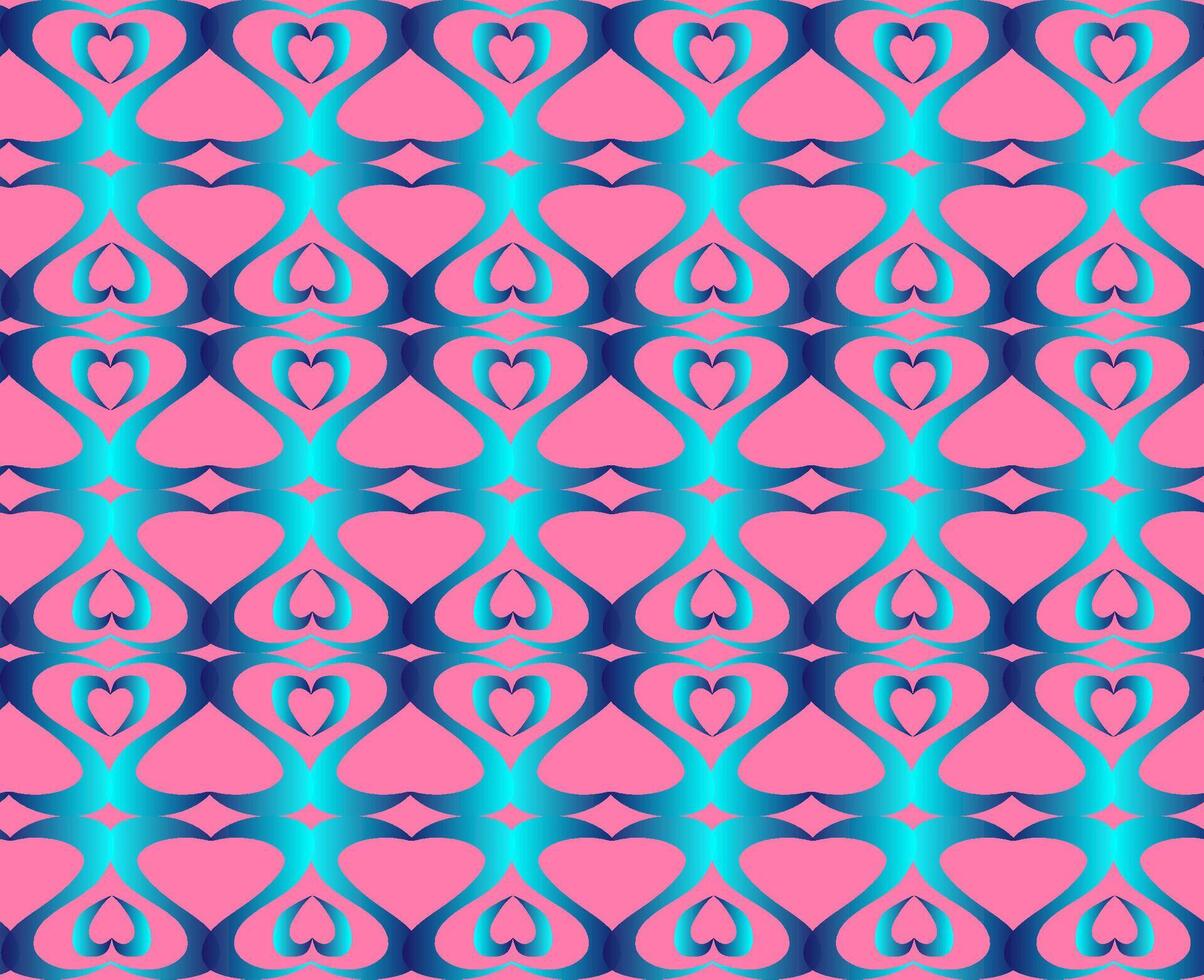 vector naadloos blauw abstract patroon Aan roze achtergrond