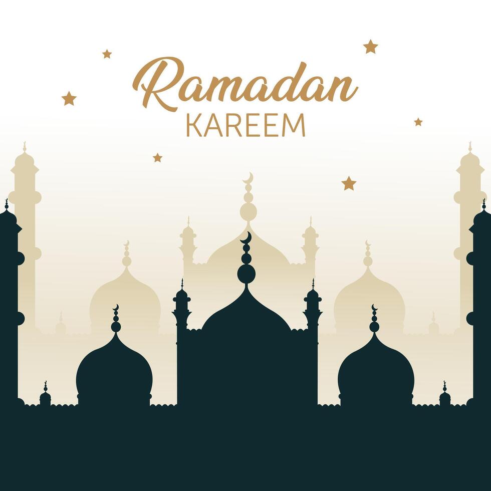 Islamitisch achtergrond met Ramadan kareem. de achtergrond is uitstekend voor sociaal media berichten, kaarten, brochures, flyers, en reclame poster Sjablonen. het is een vector illustratie.