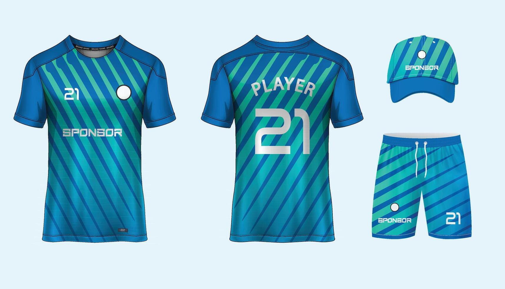 Jersey ontwerp sublimatie t overhemd premie meetkundig patroon ongelooflijk vector verzameling voor voetbal