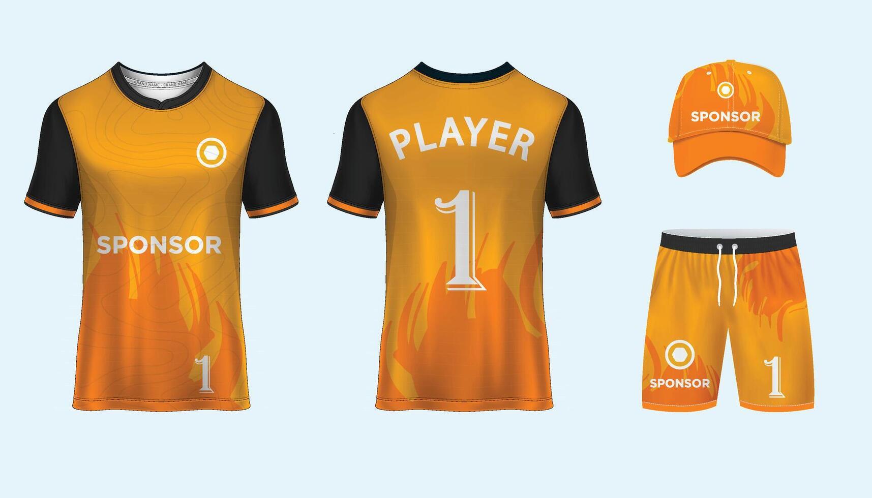 Jersey ontwerp sublimatie t overhemd premie meetkundig patroon ongelooflijk vector verzameling voor voetbal