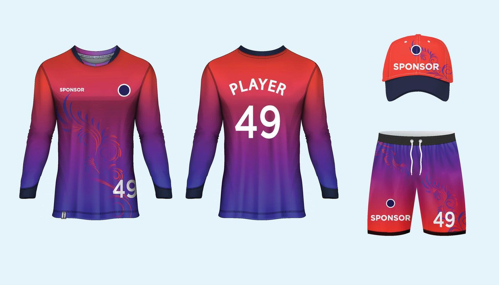 Jersey ontwerp sublimatie t overhemd premie meetkundig patroon ongelooflijk vector verzameling voor voetbal