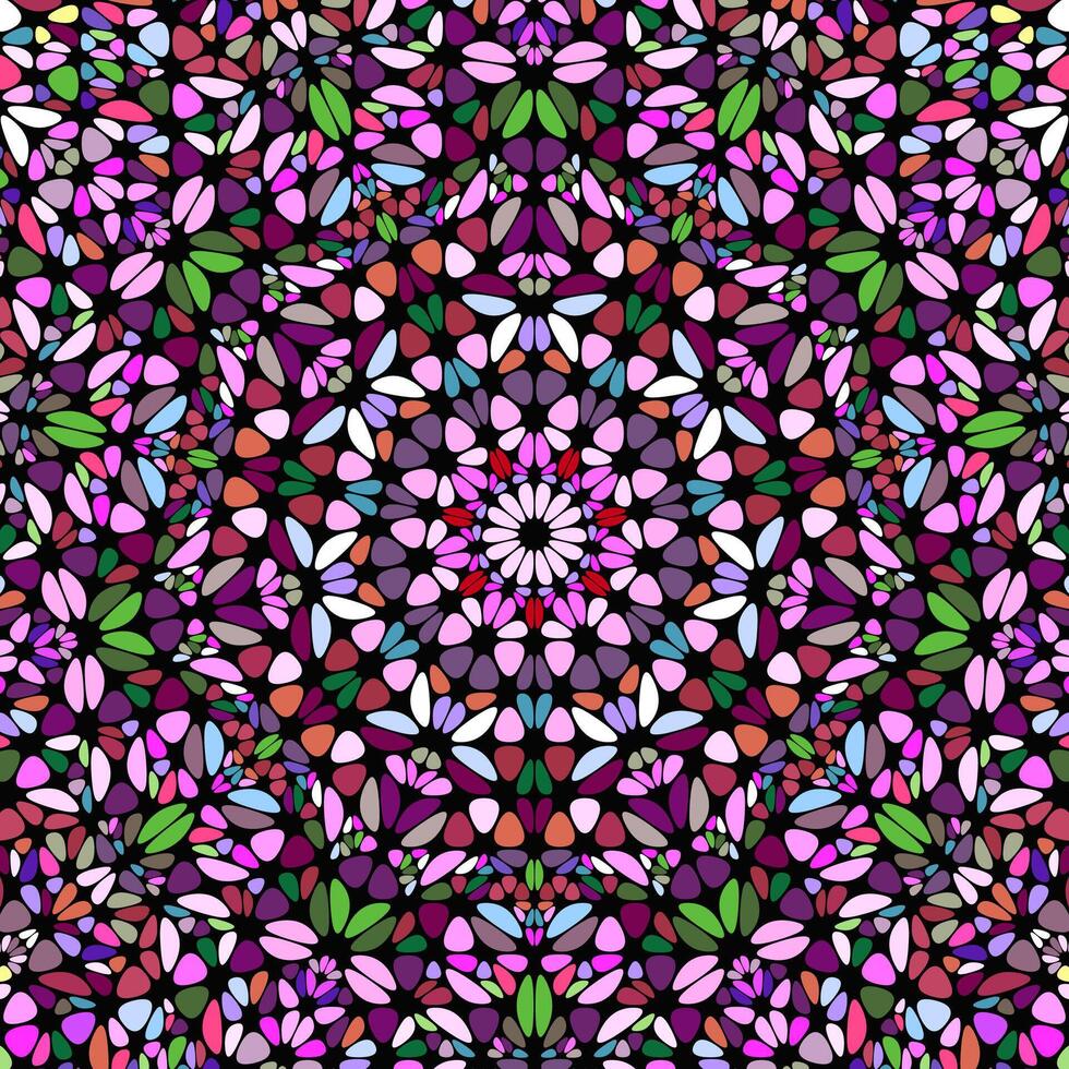 abstract gebogen steen mozaïek- patroon achtergrond - kleurrijk vector ontwerp van bloemblaadjes