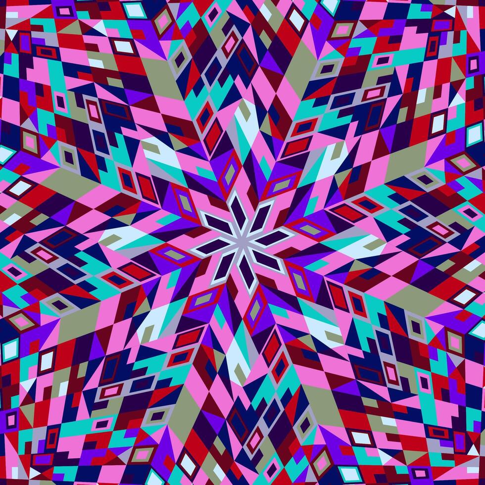 meetkundig dynamisch patroon mozaïek- achtergrond - circulaire abstract kleurrijk vector grafisch ontwerp