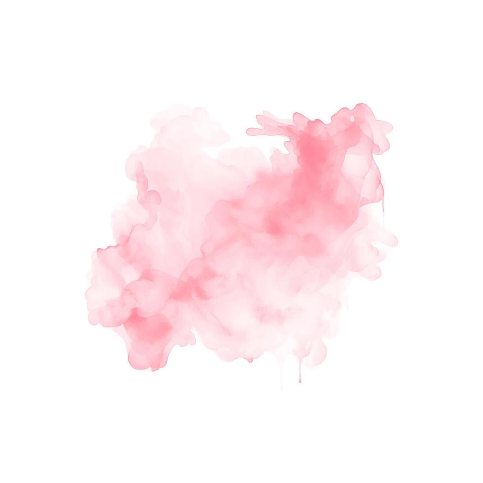 abstracte roze aquarel water splash op een witte achtergrond vector