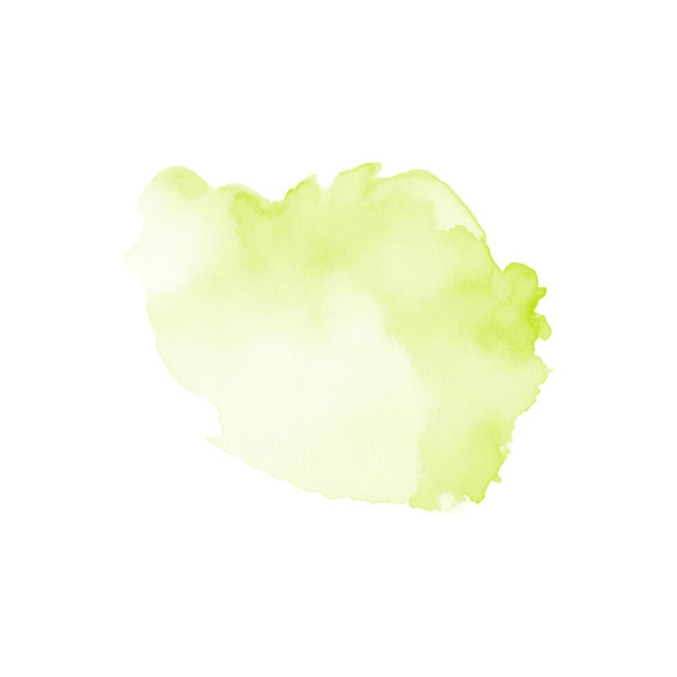abstracte groene aquarel water splash op een witte achtergrond vector