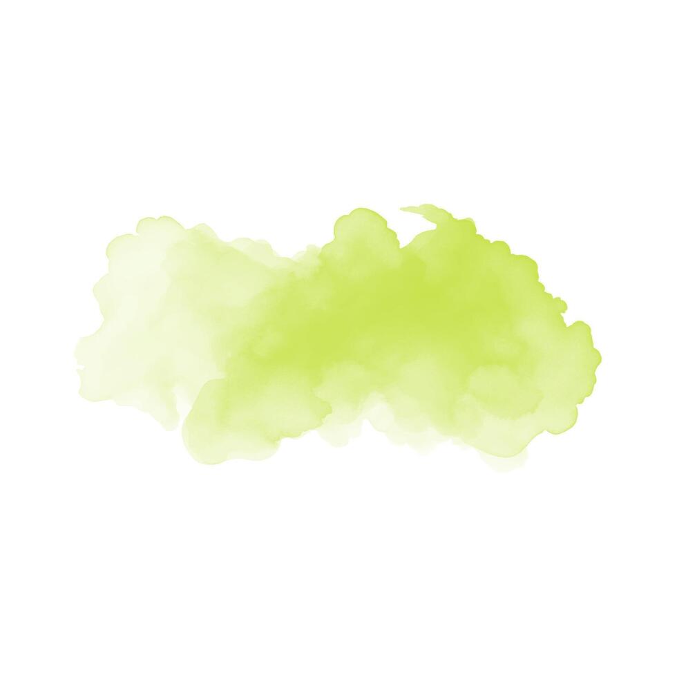 abstracte groene aquarel water splash op een witte achtergrond vector