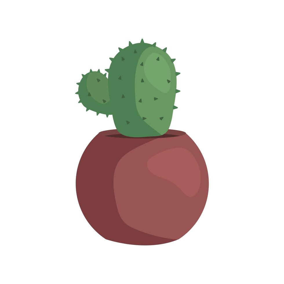 cactus in pot vector
