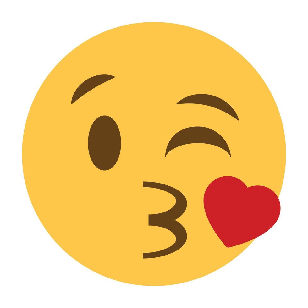 blazen een kus gezicht emoji icoon vector