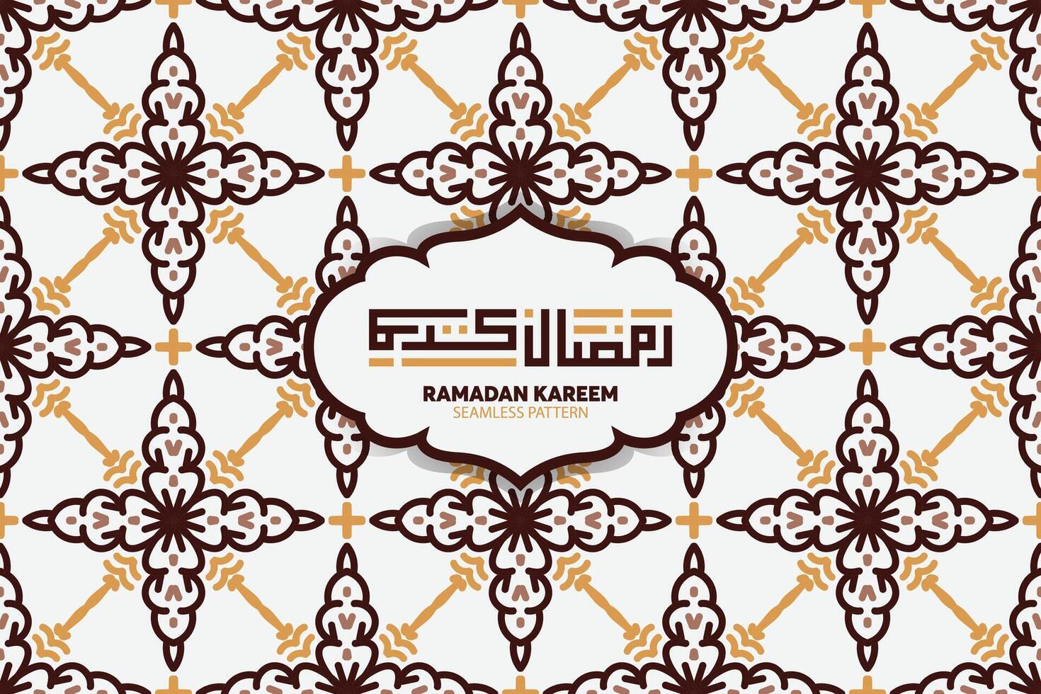 Ramadan kareem naadloos patroon achtergrond. Islamitisch groet kaart sjabloon met Ramadan voor behang ontwerp. poster, media spandoek. vector
