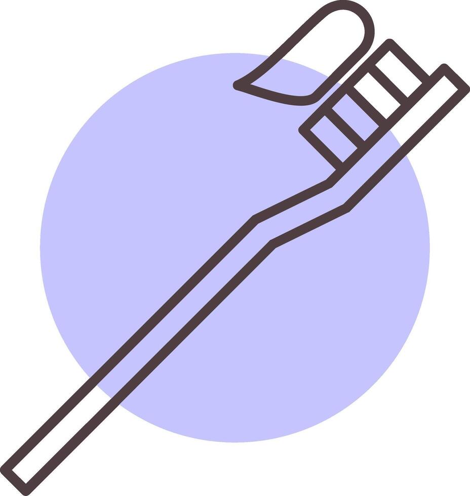 tandenborstel lijn vorm kleuren icoon vector