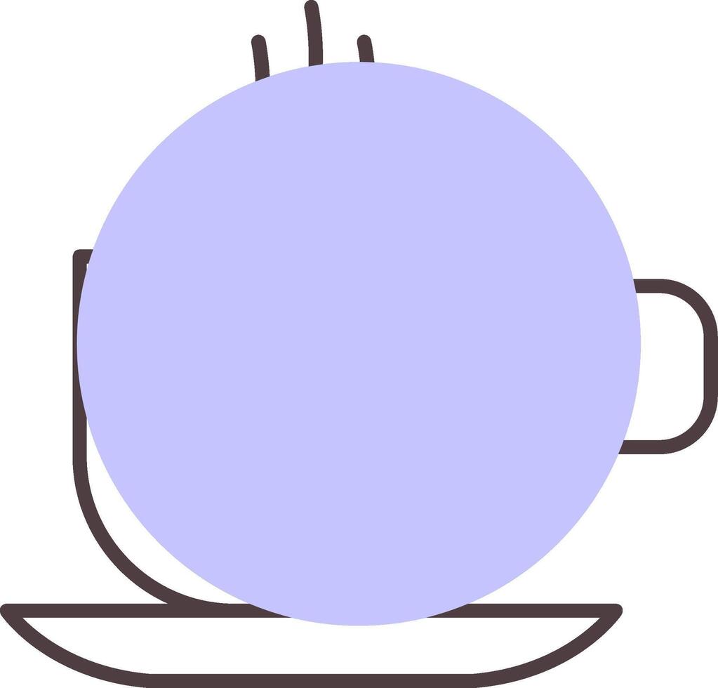 heet koffie lijn vorm kleuren icoon vector