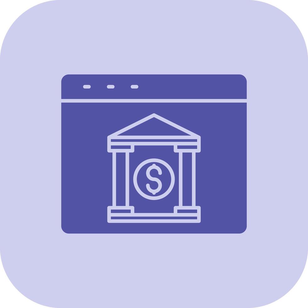 internet bank glyph tritonus icoon vector