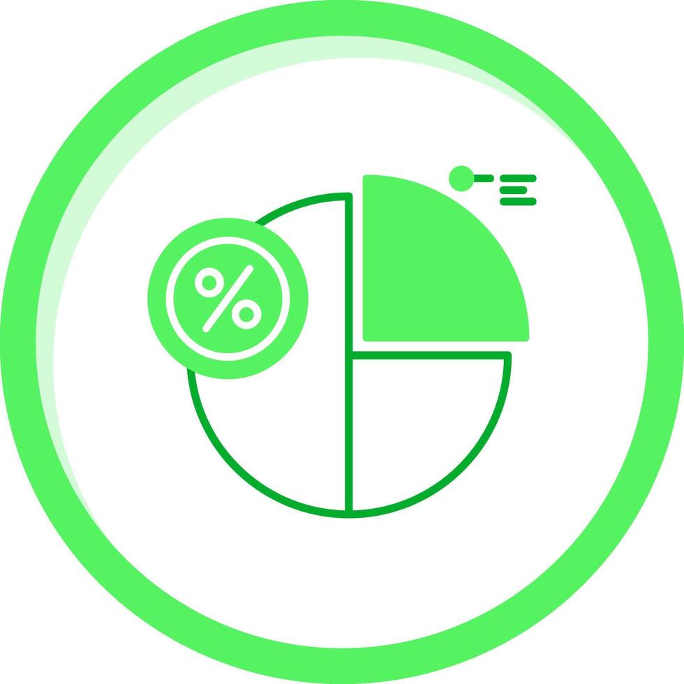 percentage groen mengen icoon vector