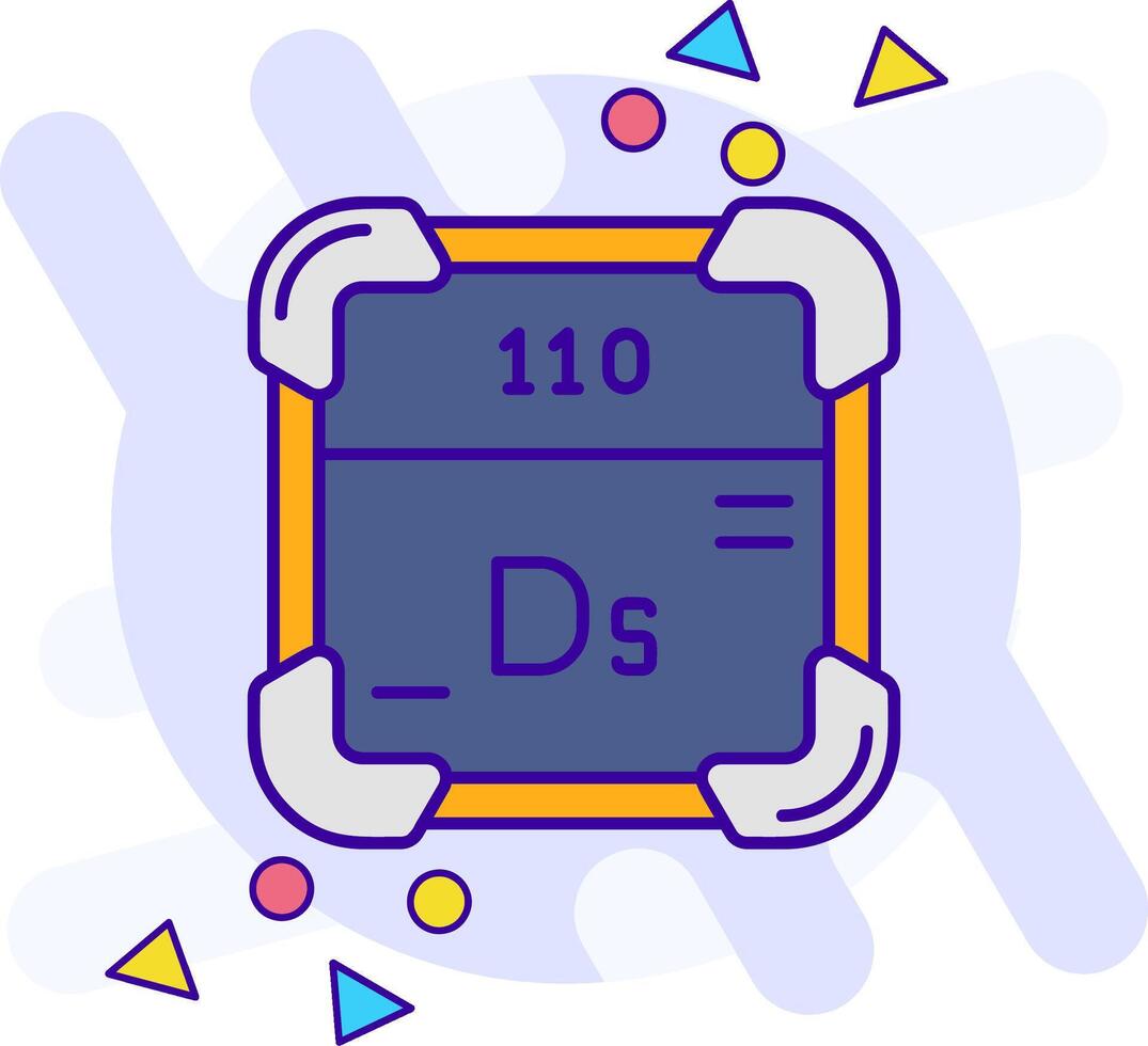 darmstadtium vrije stijl icoon vector