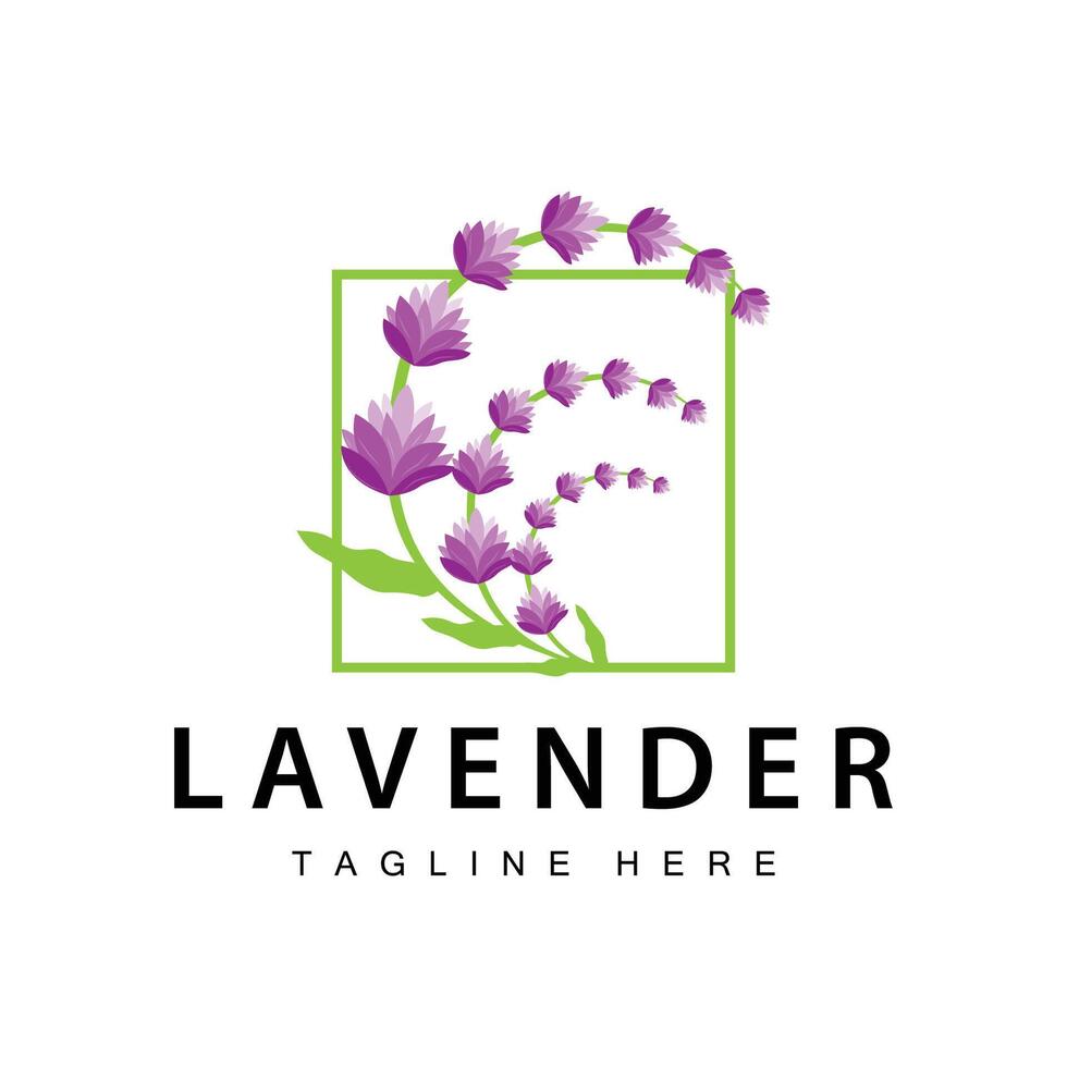 lavendel logo gemakkelijk ontwerp vector kunstmatig fabriek Purper kleur en aromatherapie lavendel bloem tuin sjabloon