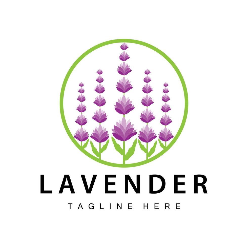 lavendel logo gemakkelijk ontwerp vector kunstmatig fabriek Purper kleur en aromatherapie lavendel bloem tuin sjabloon