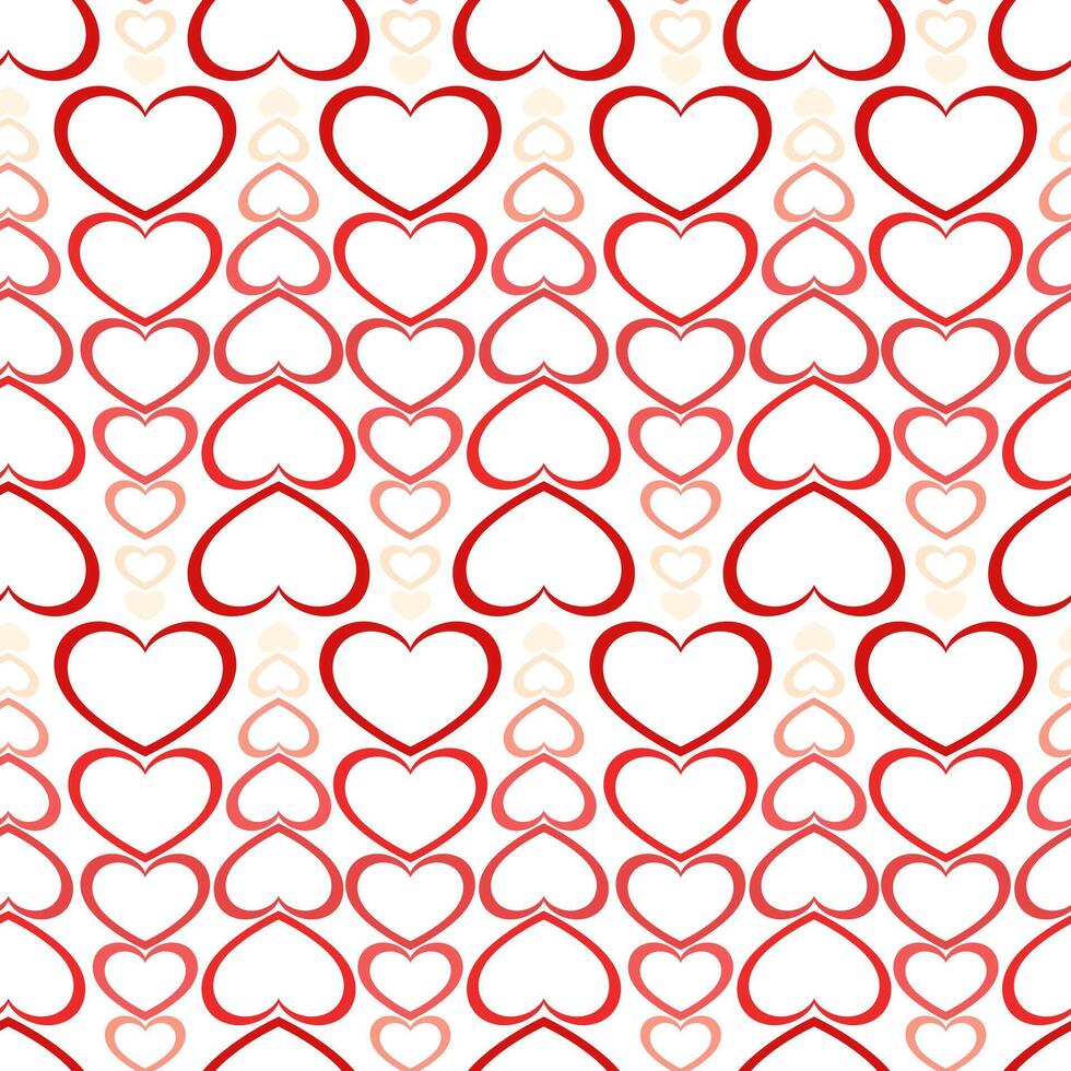 schattig rood harten naadloos structuur patroon. vector