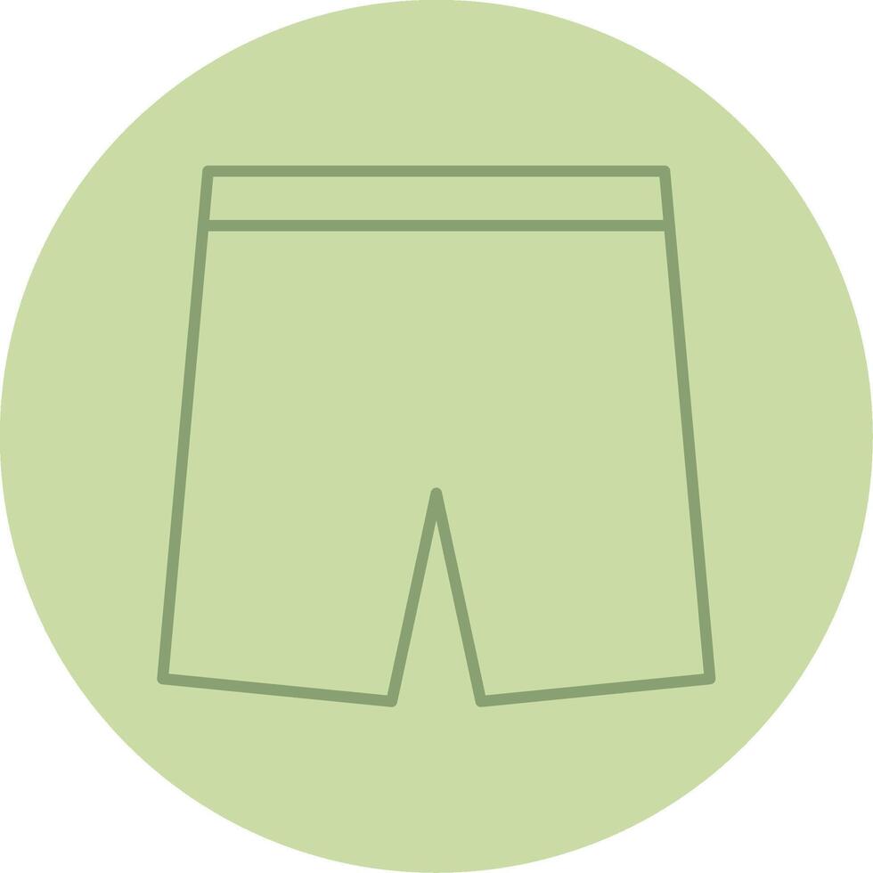 shorts lijn cirkel veelkleurig icoon vector
