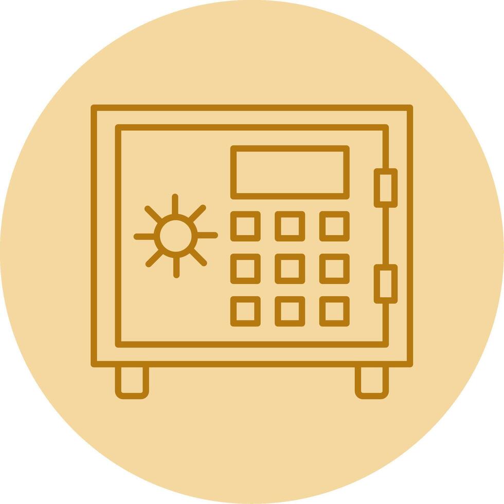 veiligheid doos lijn cirkel veelkleurig icoon vector