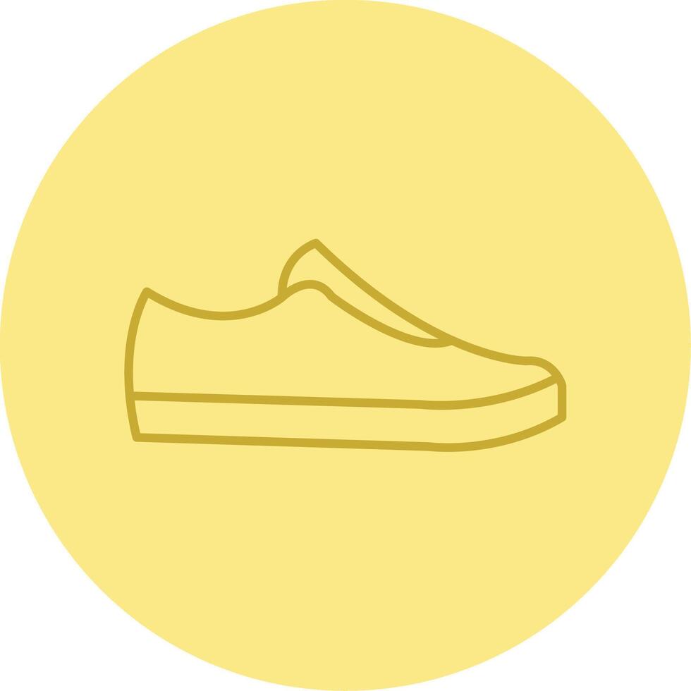 schoenen lijn cirkel veelkleurig icoon vector