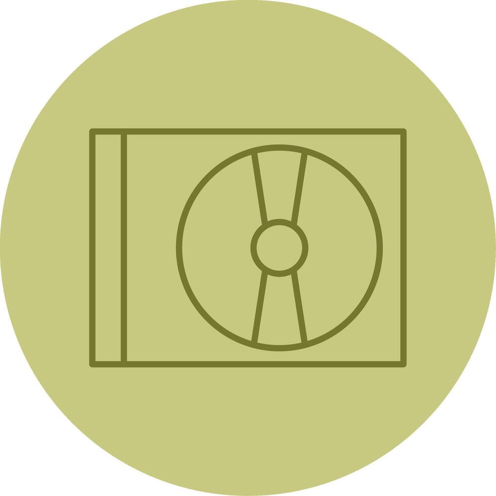 CD speler lijn cirkel veelkleurig icoon vector