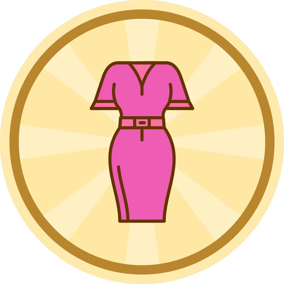mini jurk grappig cirkel icoon vector