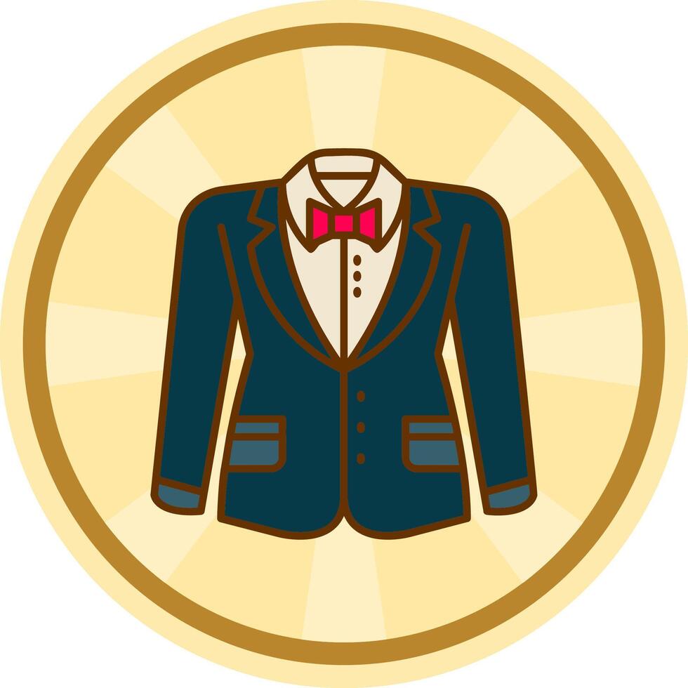 blazer grappig cirkel icoon vector