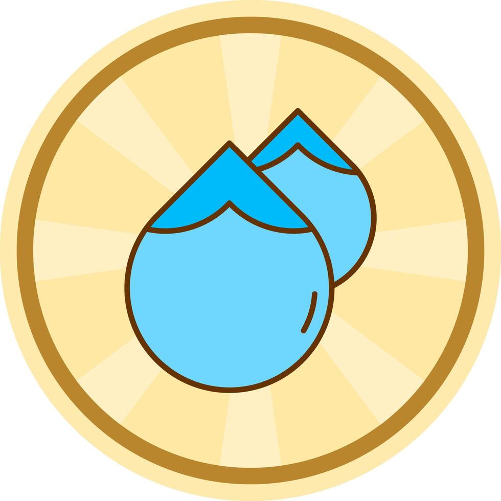 water druppels grappig cirkel icoon vector