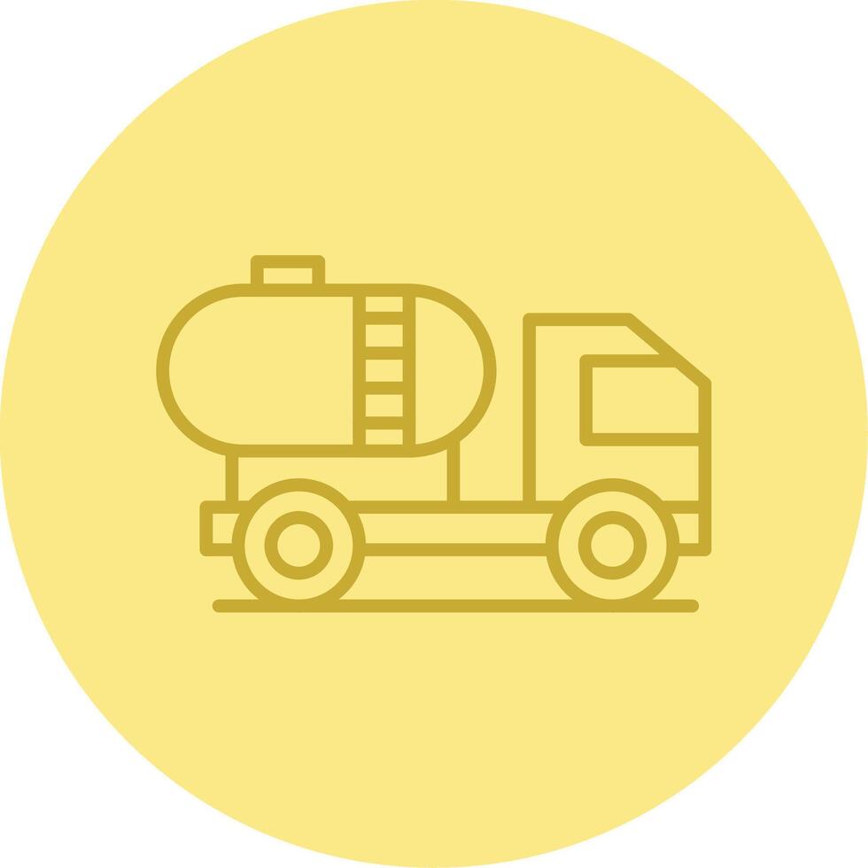 tanker lijn cirkel veelkleurig icoon vector