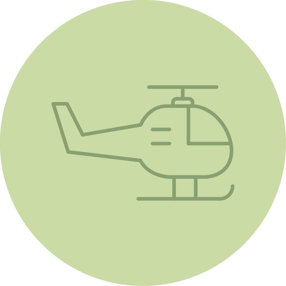 helikopter lijn cirkel veelkleurig icoon vector