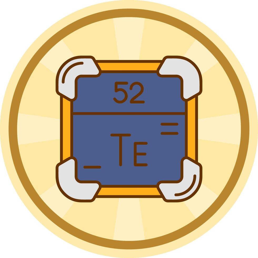 tellurium grappig cirkel icoon vector