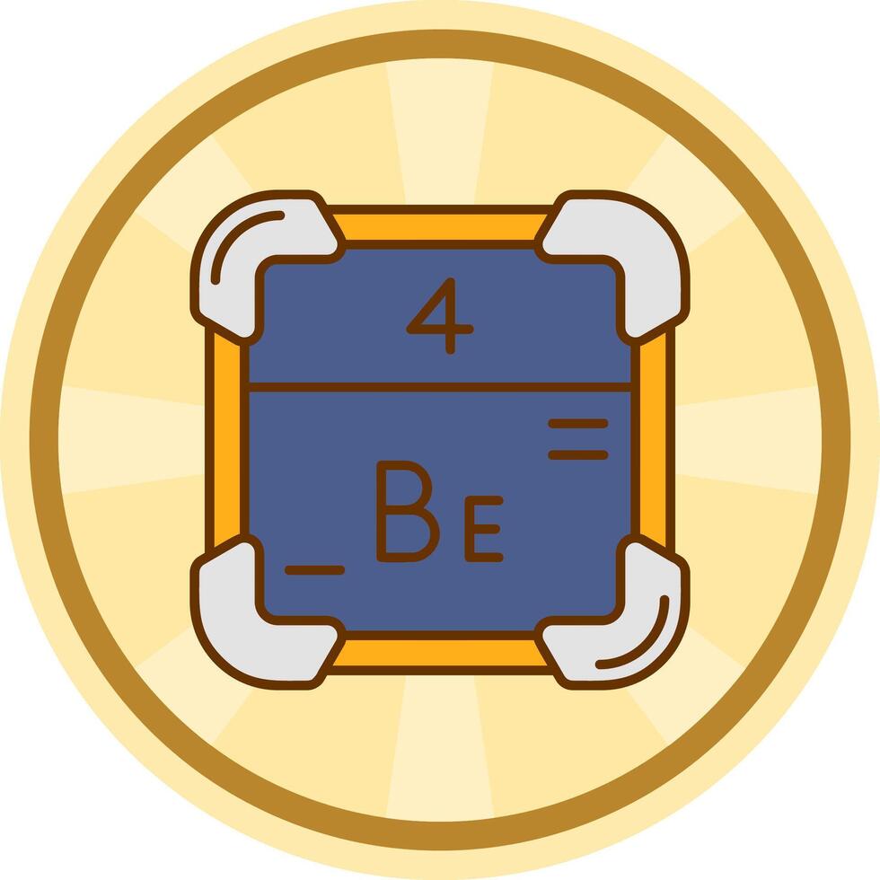 beryllium grappig cirkel icoon vector