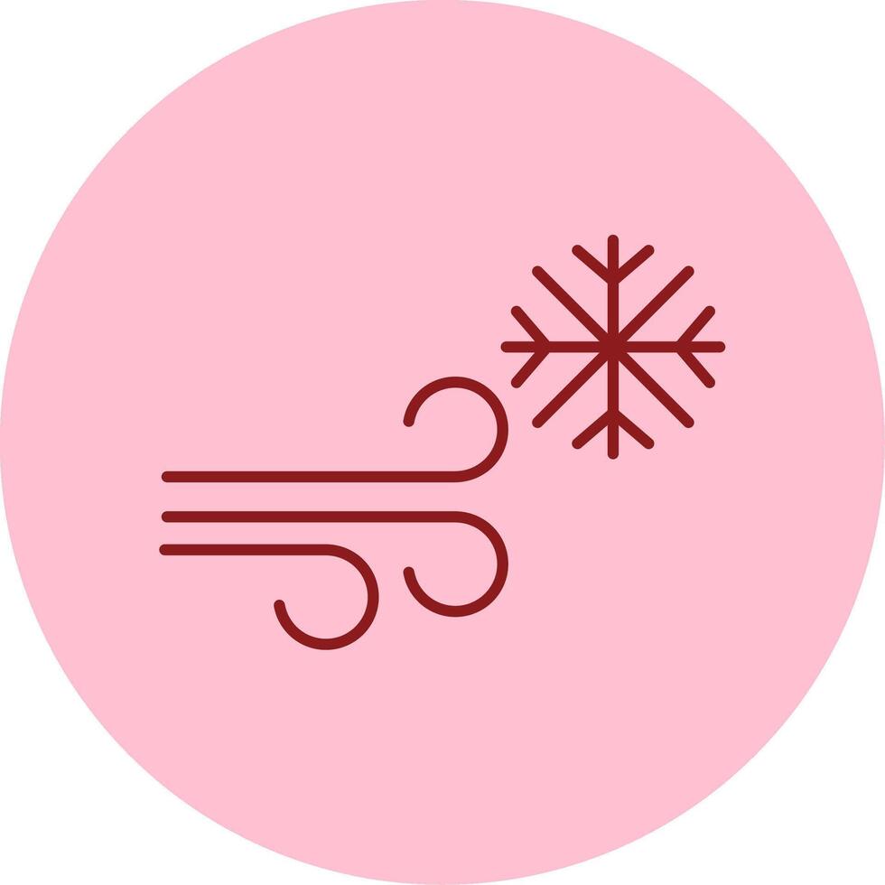 sneeuwstorm lijn cirkel veelkleurig icoon vector