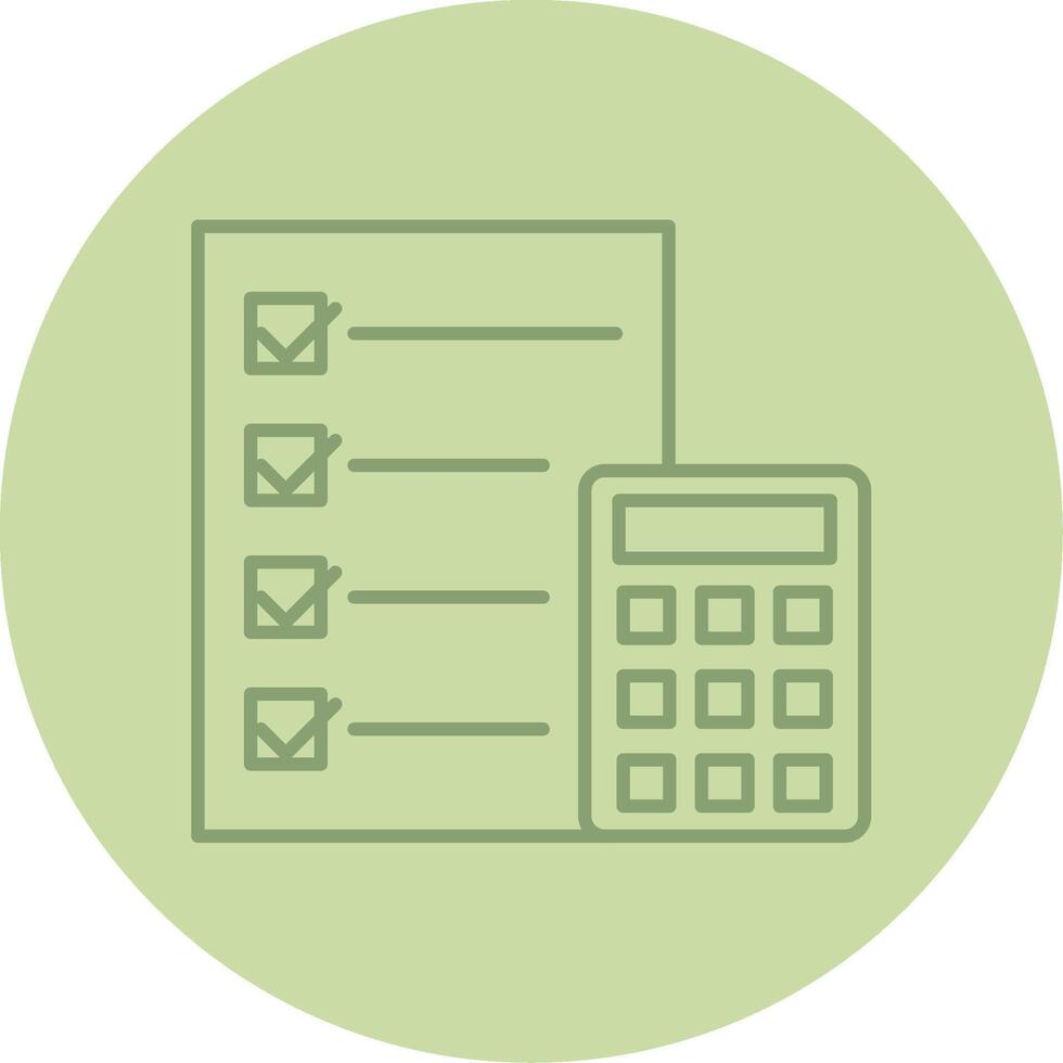 accounting lijn cirkel veelkleurig icoon vector