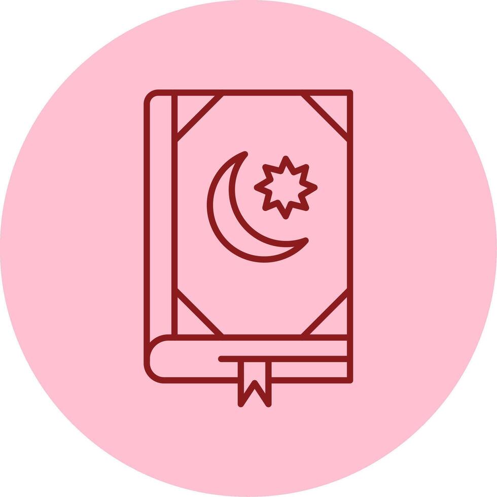 koran lijn cirkel veelkleurig icoon vector