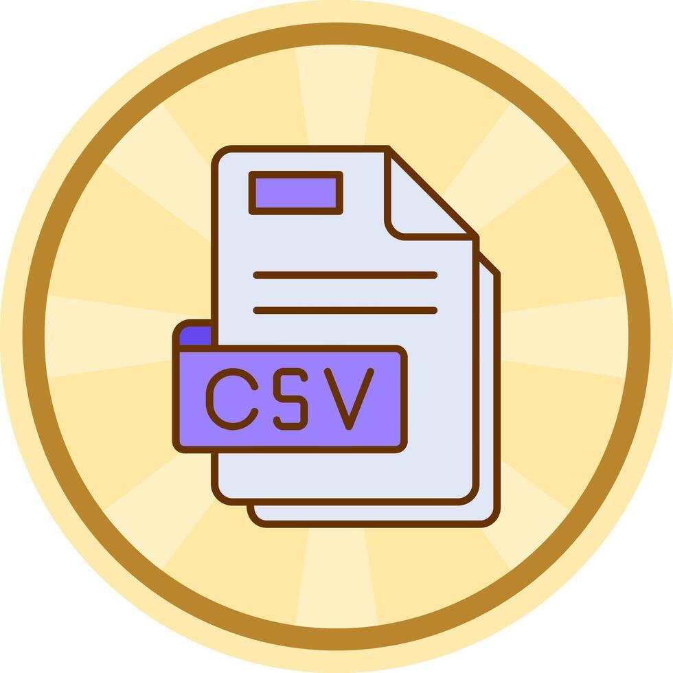 csv grappig cirkel icoon vector