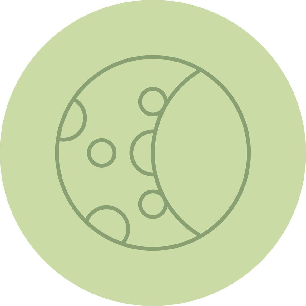 maan fase lijn cirkel veelkleurig icoon vector