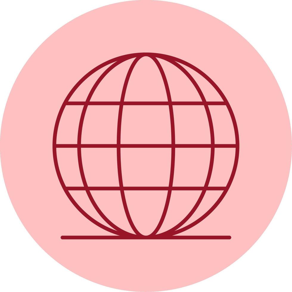 wereldwijd lijn cirkel veelkleurig icoon vector