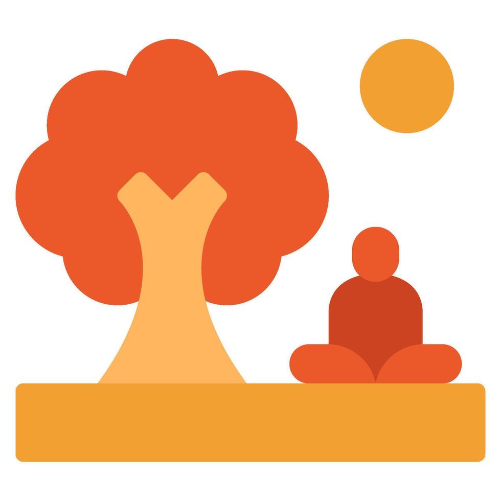 buitenshuis yoga icoon lente, voor uiux, web, app, infografisch, enz vector