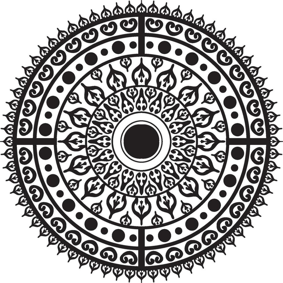 zwart mandala ornament vector