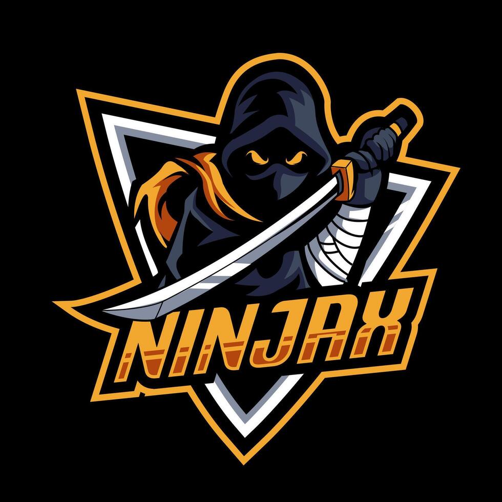 Japan Ninja mascotte logo sjabloon vector