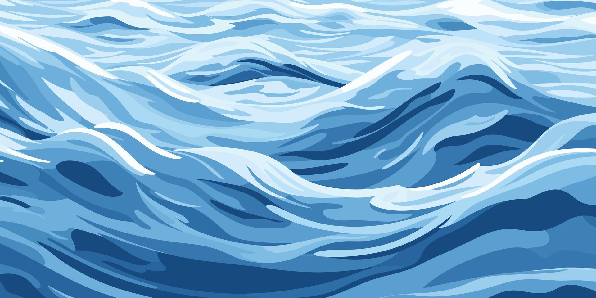 blauw rimpelingen en water spatten golven oppervlakte vlak stijl ontwerp vector illustratie.