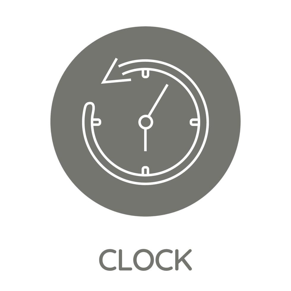 horloge. vector lineair icoon Aan achtergrond.