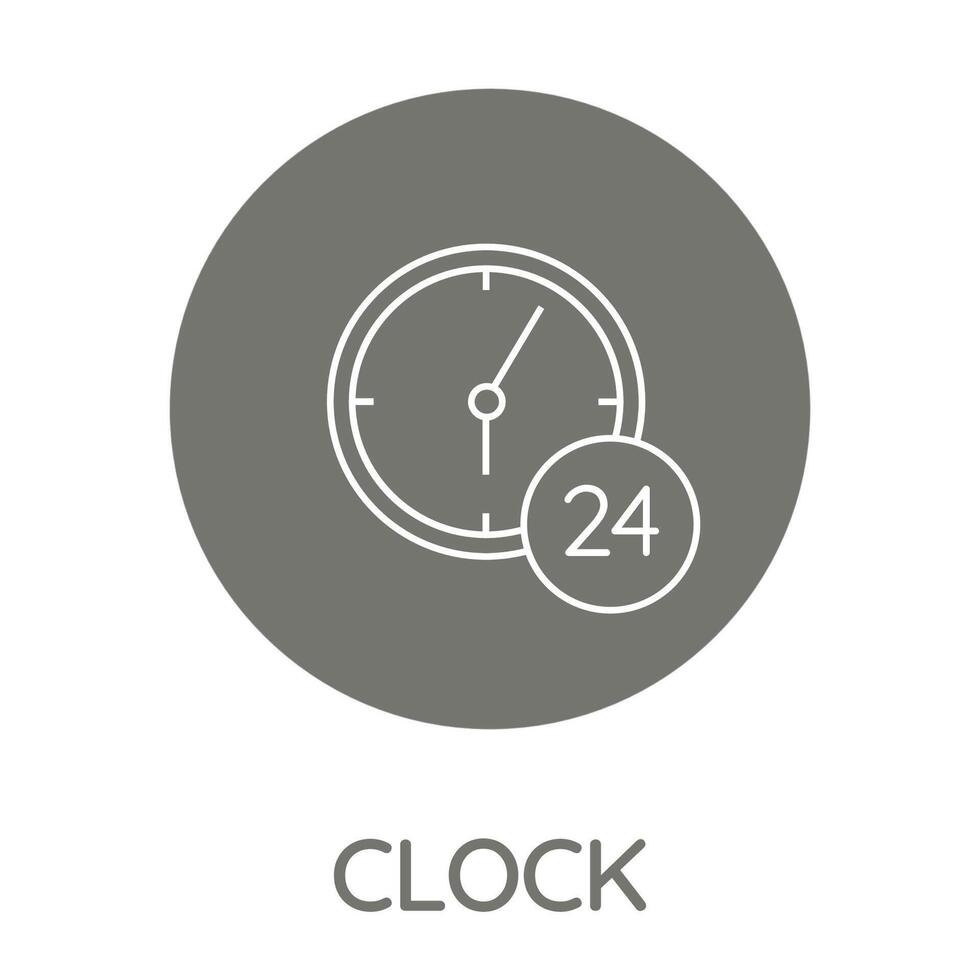 horloge. vector lineair icoon Aan achtergrond.