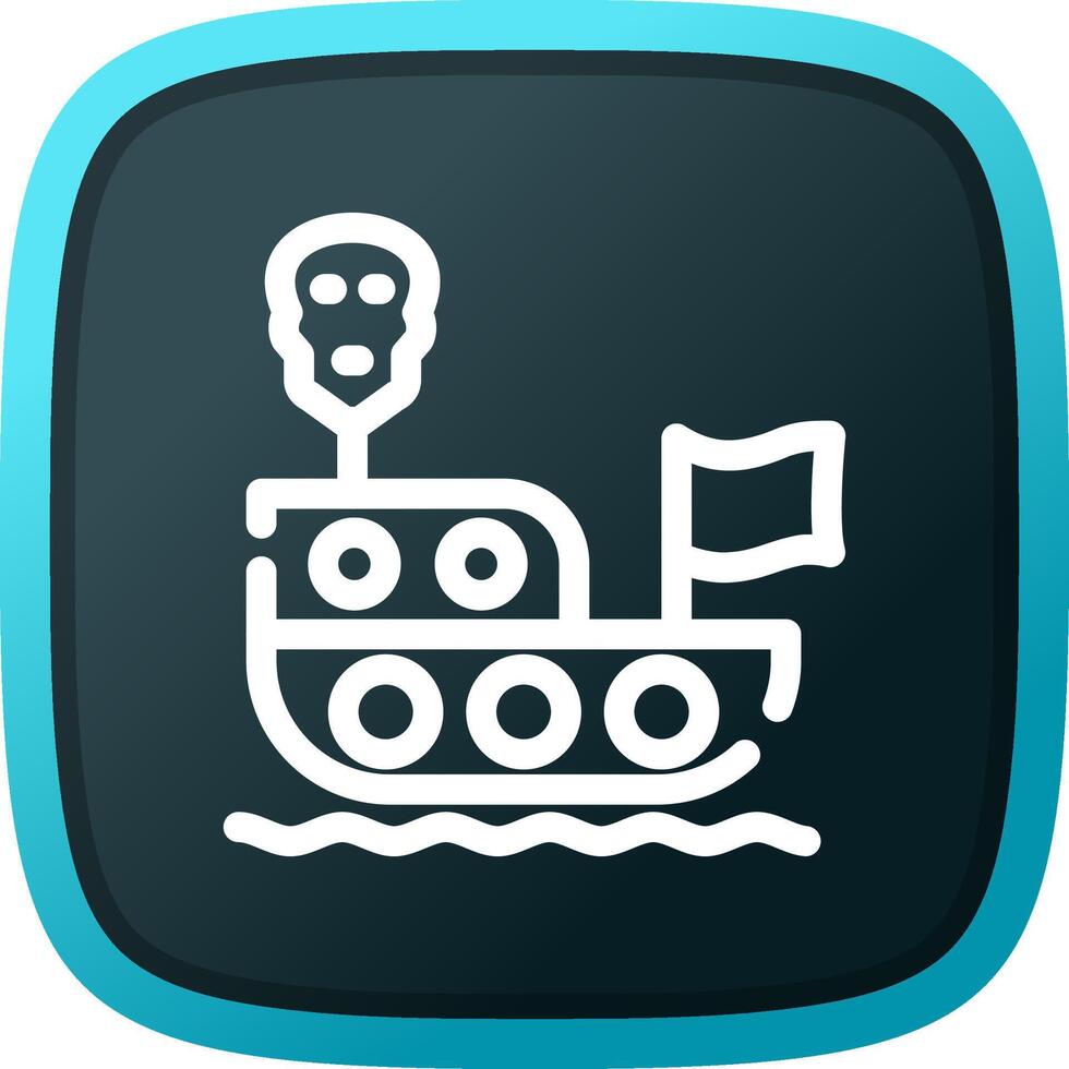 piraten schip creatief icoon ontwerp vector