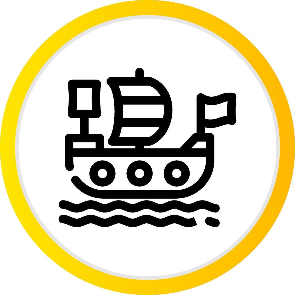 piraten schip creatief icoon ontwerp vector