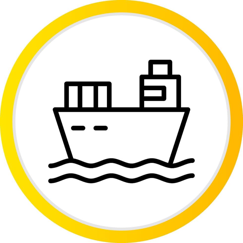 lading schip creatief icoon ontwerp vector