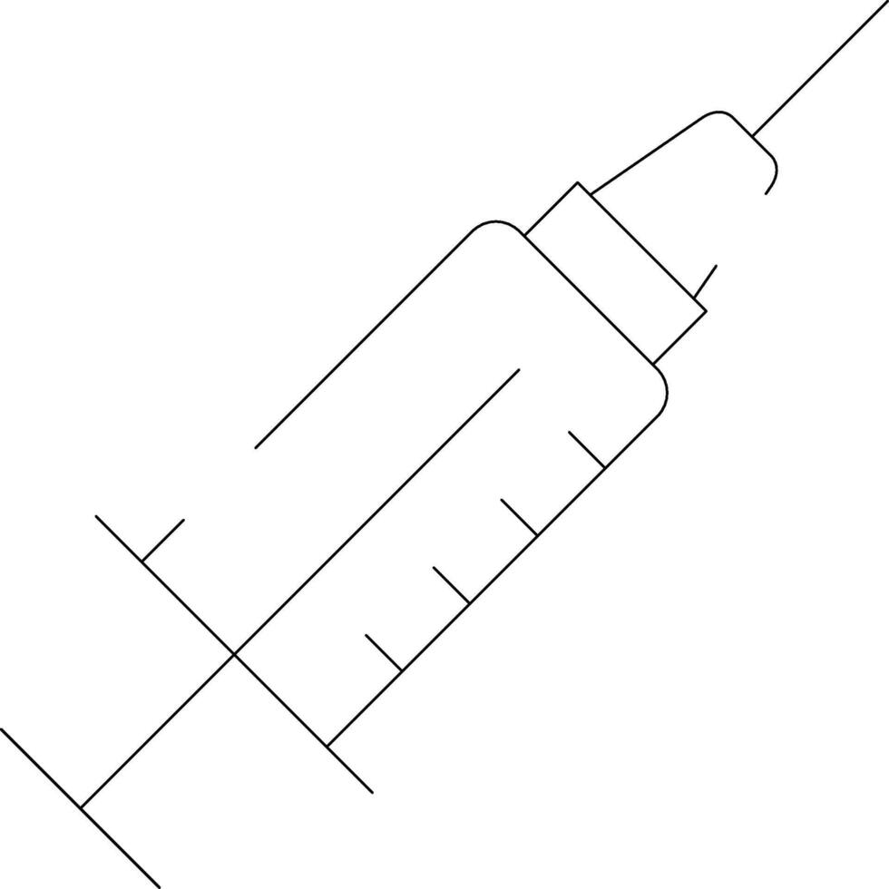 naald- en injectiespuit creatief icoon ontwerp vector