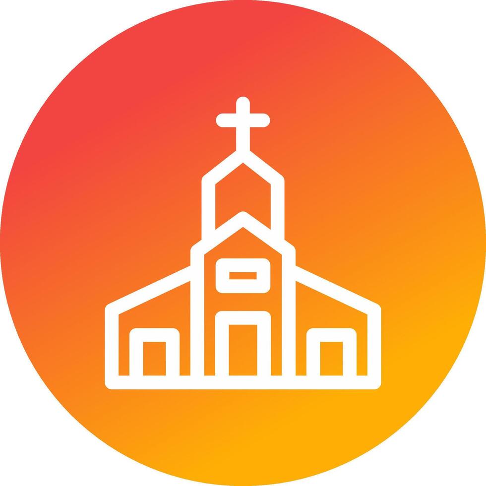 kerk creatief icoon ontwerp vector