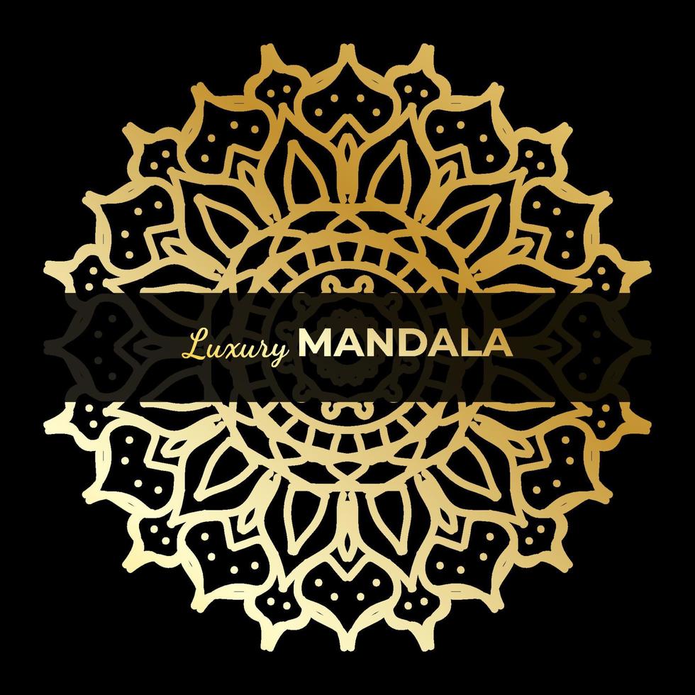 luxe sier Indisch mandala-ontwerp. vector